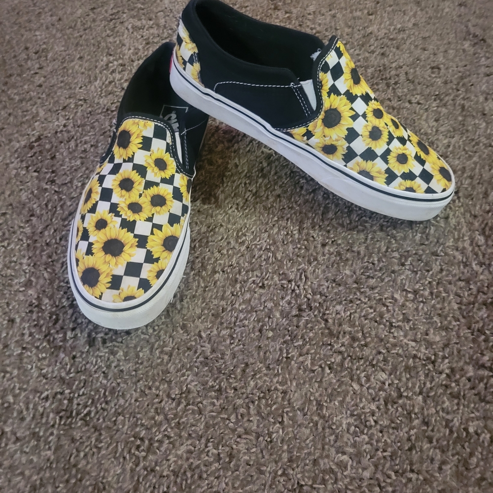 Vans Sunflower Checkered Slip-On Sneakers